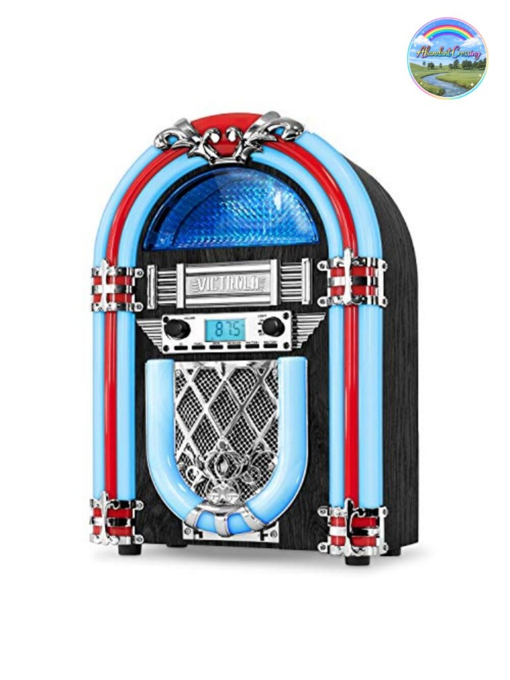 Vintage Style Bluetooth Jukebox Speaker with Lightshow and FM Radio (10W,
